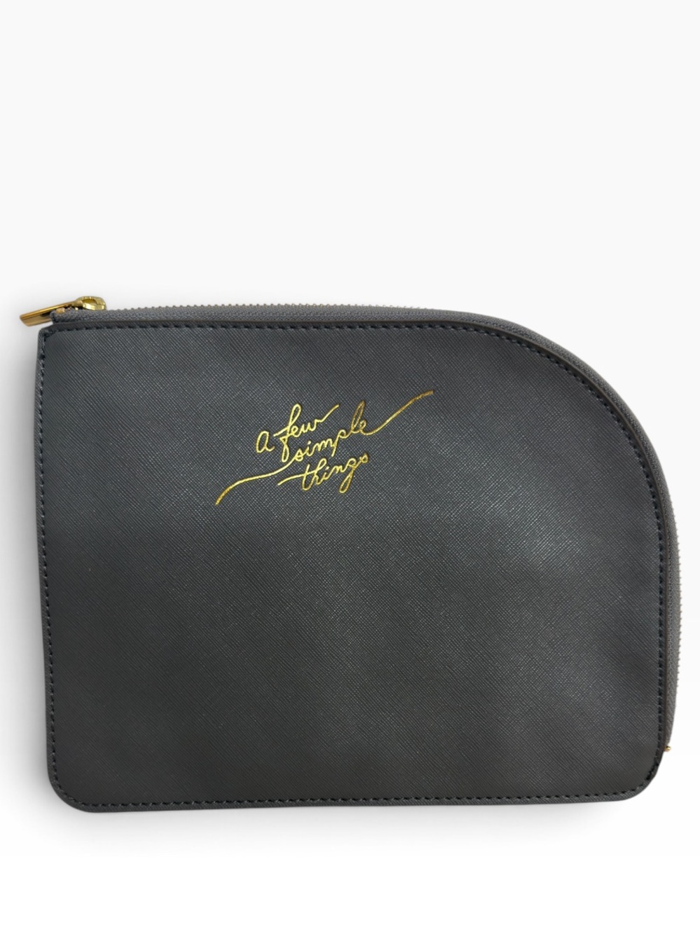 Anthropologie Luna Monochrome Commuter Clutch Gray Zip Organizer Pouch Bag